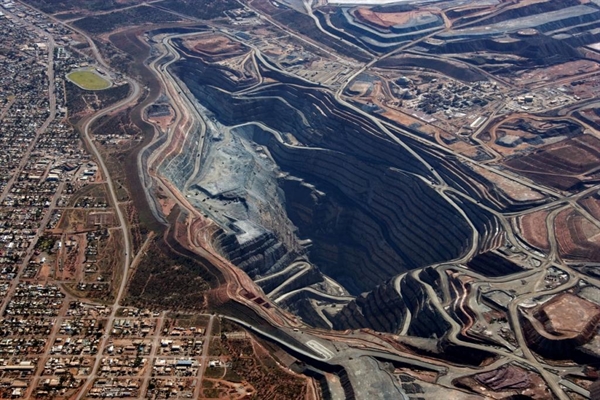 Aerial view of the Super Pit at Kalgoorlie
